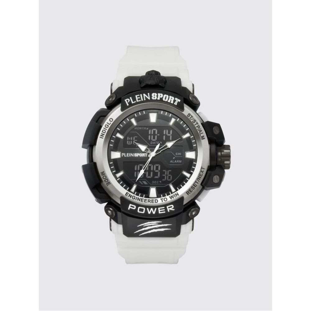 Plein Sport Men Large Combat Plein Sport Watch In Steel And Silicone